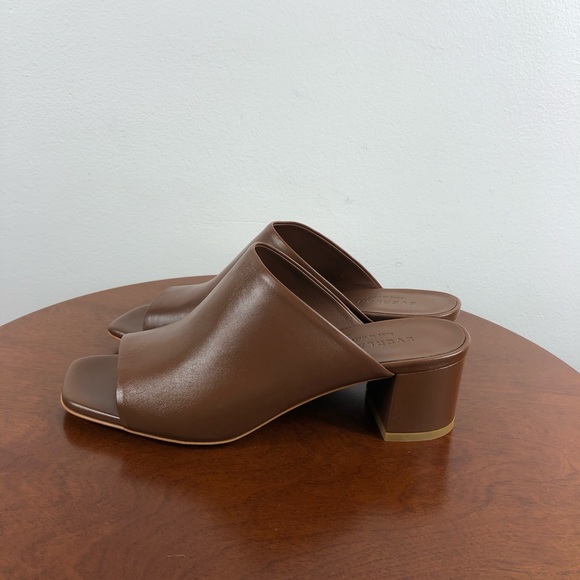 EVERLANE The Leather Mule Sandal In Chocolate 8 - Picture 4 of 16